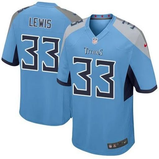 Men Tennessee Titans #33 Dion Lewis Nike Light Blue Game NFL Jersey->tennessee titans->NFL Jersey